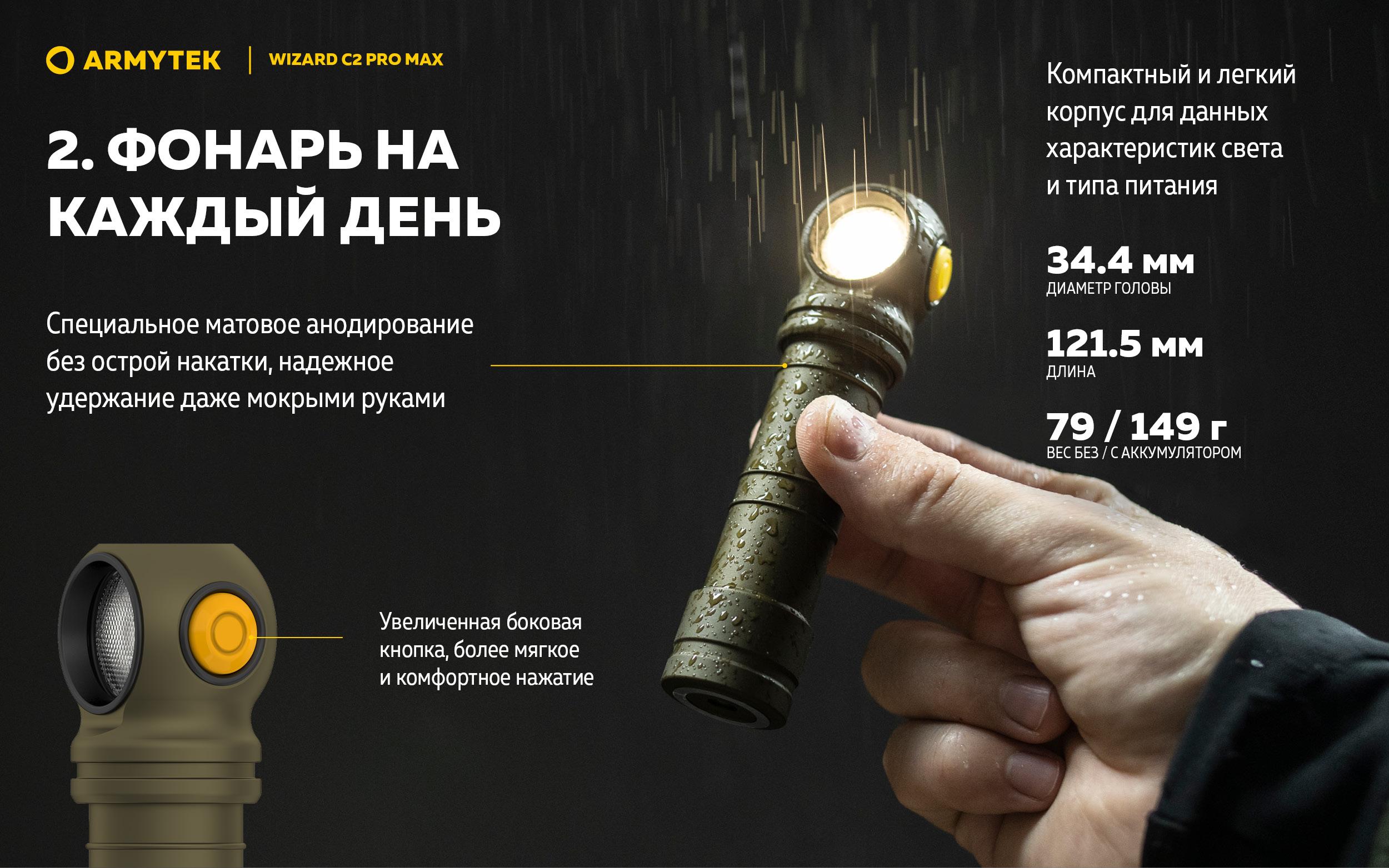 Armytek Wizard_C2_Pro_Max_Olive-RU 05