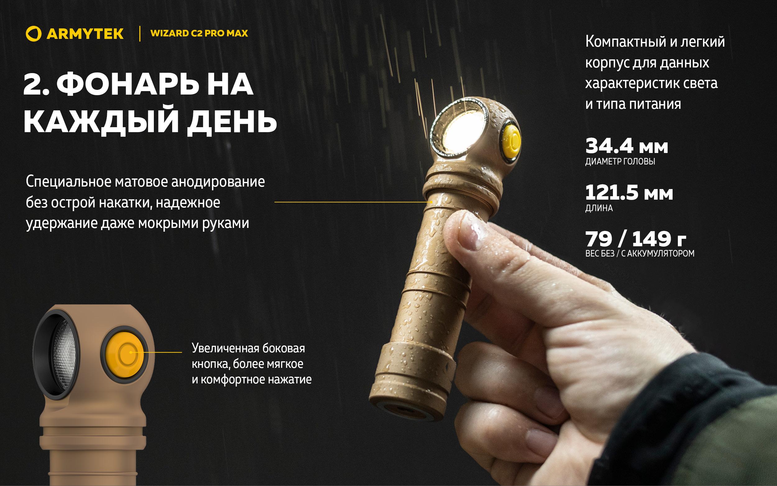 Armytek Wizard_C2_Pro_Max_Sand-RU 05